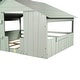 preview thumbnail 29 of 38, Wood House Bed with Roof & Door, Window and Guardrail