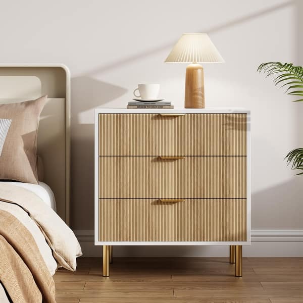modern three drawer dresser 3-Drawer Dresser with Anti-slip, Anti-tipping, Damping Design - On Sale -  Bed Bath & Beyond