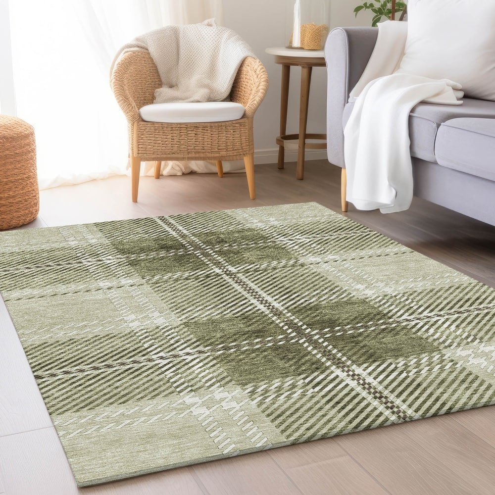 Premium Washable Super Soft Plaid Mayfield Rug