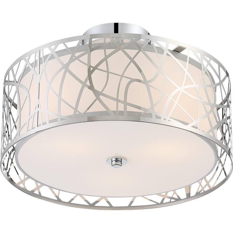 Abode 3-Light Semi-Flush Mount in Polished Chrome