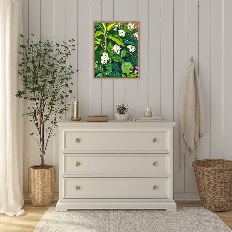 Beneath The Jungle Canopy by Uma Gokhale Framed Canvas Wall Art Print