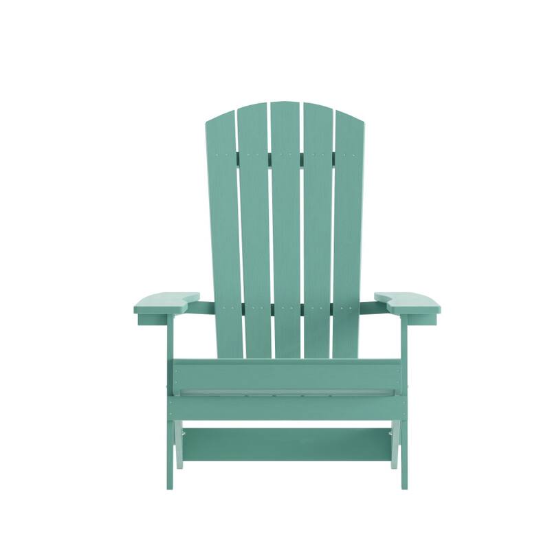 Poly-resin Folding Adirondack Indoor/Outdoor Patio Chair (Set of 4)