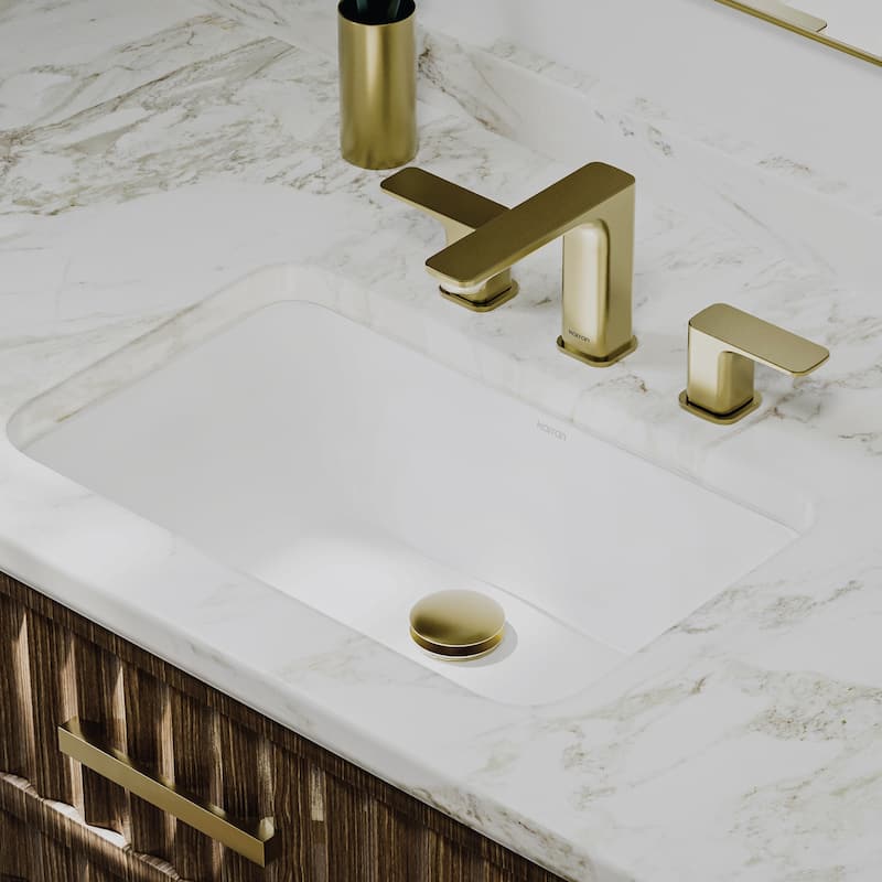 Karran Valera 20" Rectangular Undermount Vitreous China Bathroom Sink in White