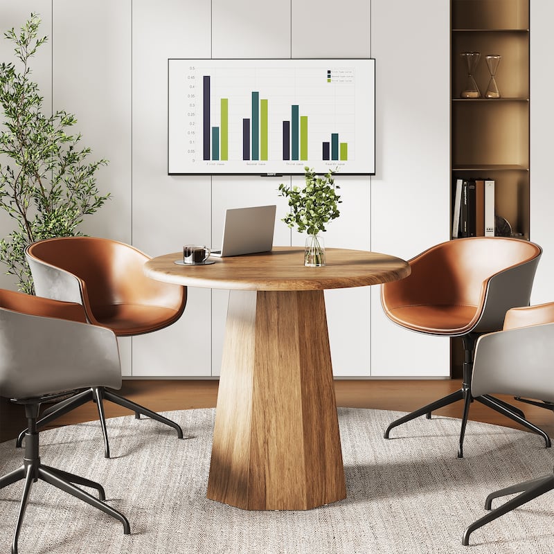 31" Round Pedestal Dining Table - N/A