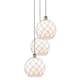 Option Antique Brass / White Glass with White Rope