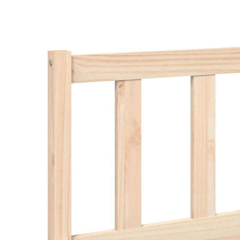 vidaXL Bed Frame Natural in Solid Pine Wood