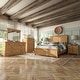 preview thumbnail 1 of 21, Furniture of America Wellington Farmhouse Natural Oak 6-Piece Wood Kids Bedroom Set Full
