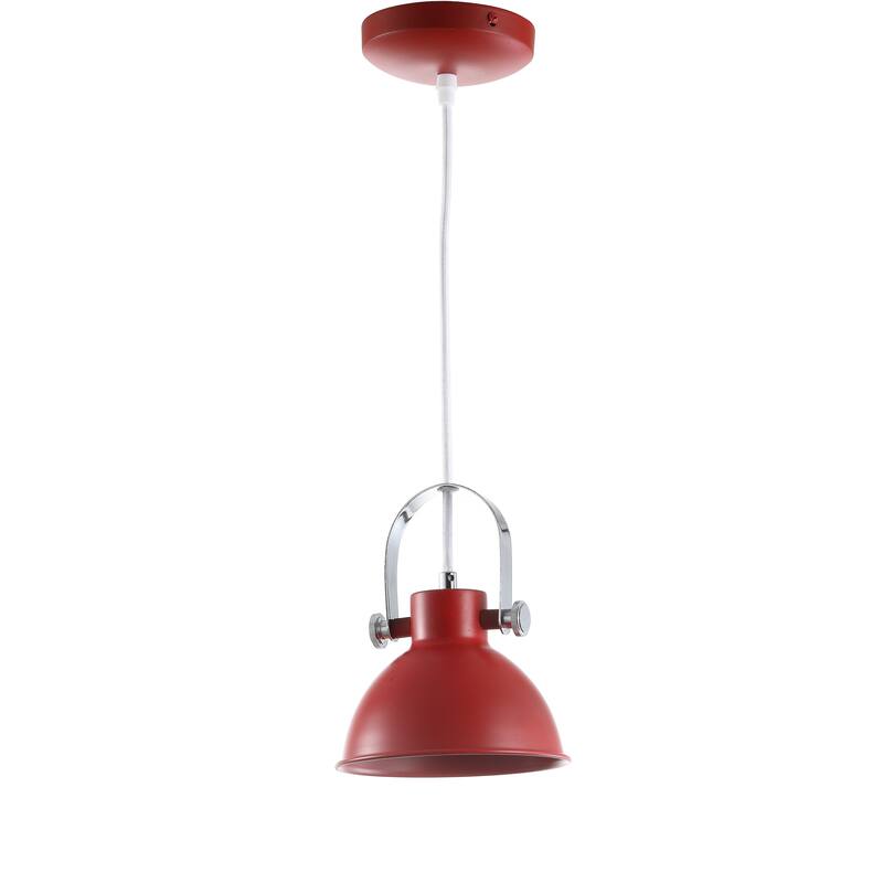 SAFAVIEH Lighting Orhideea Adjustable 1-Light Led White Pendant - 6.25"x6.25"x10-82" - 6Wx6Dx82H