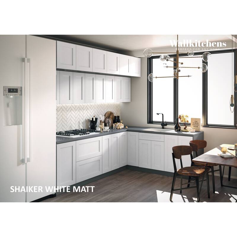 Kitchen Radiance Collection White Matte Color Base Size 9Ft Wide - 108x85