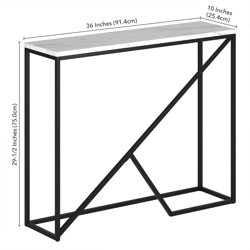 Stella 36" Wide Console Table with Faux Marble Top
