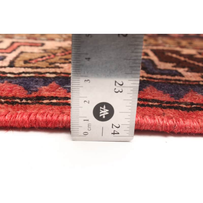 ECARPETGALLERY Hand-knotted Andelz Red Wool Rug - 3'5 x 9'10