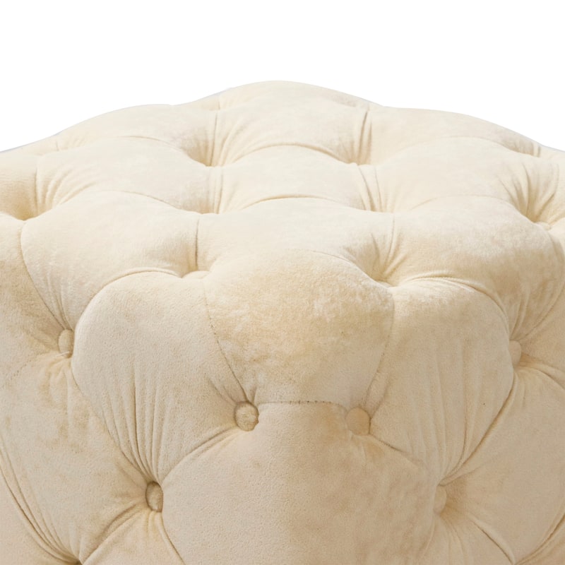 Modern Velvet Ottoman for Living Room, Bedroom, Entrance