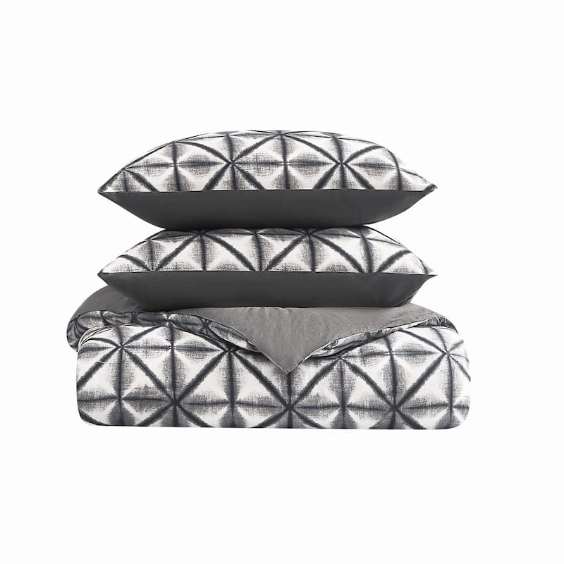 Vince Camuto Classic Shibori 3 Piece Comforter Set - King