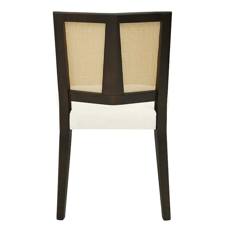Christopher Knight Home - Oliver Mid-Century Rattan Back Upholstered Dining Chair Set of 2