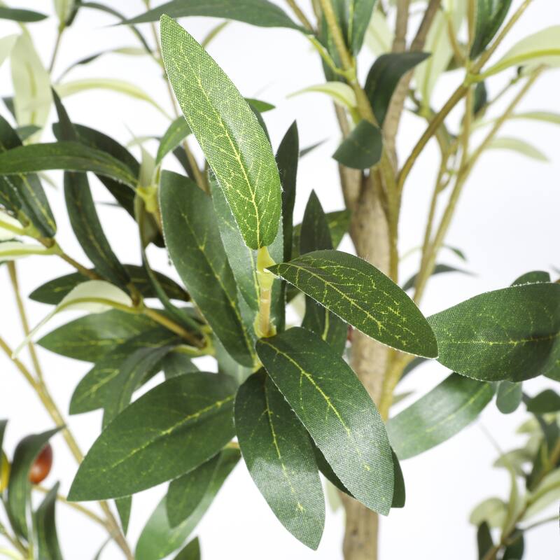 5" Artificial Olive Tree in Black Plastic Pot, 1pc/set