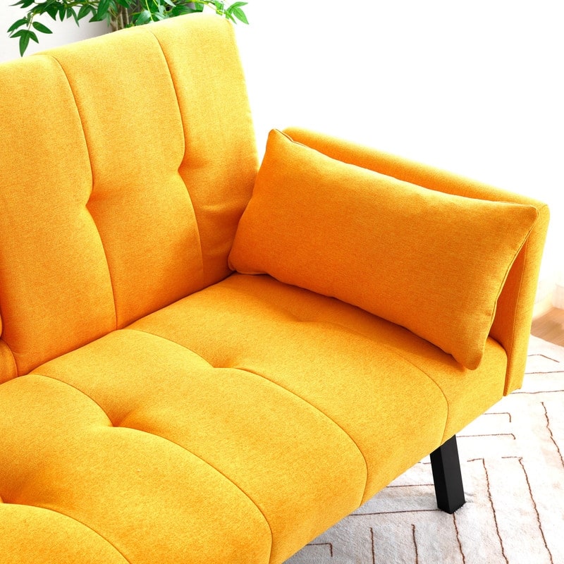 70" Cotton And Linen Cushion Sofa