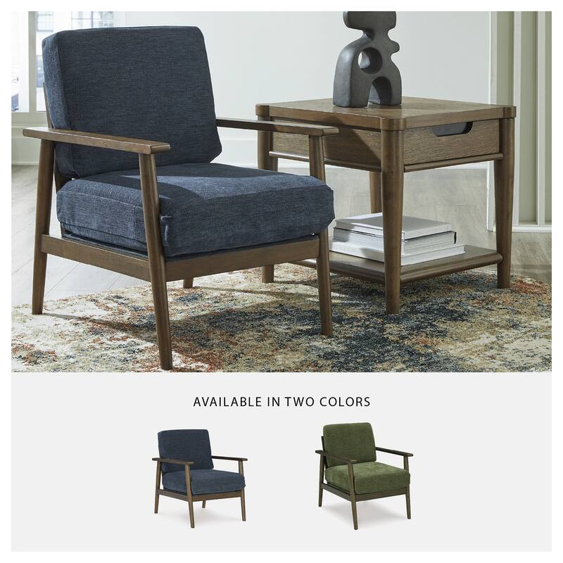 Signature Design by Ashley Bixler Blue/Brown Accent Chair - 25"W x 31"D x 34"H