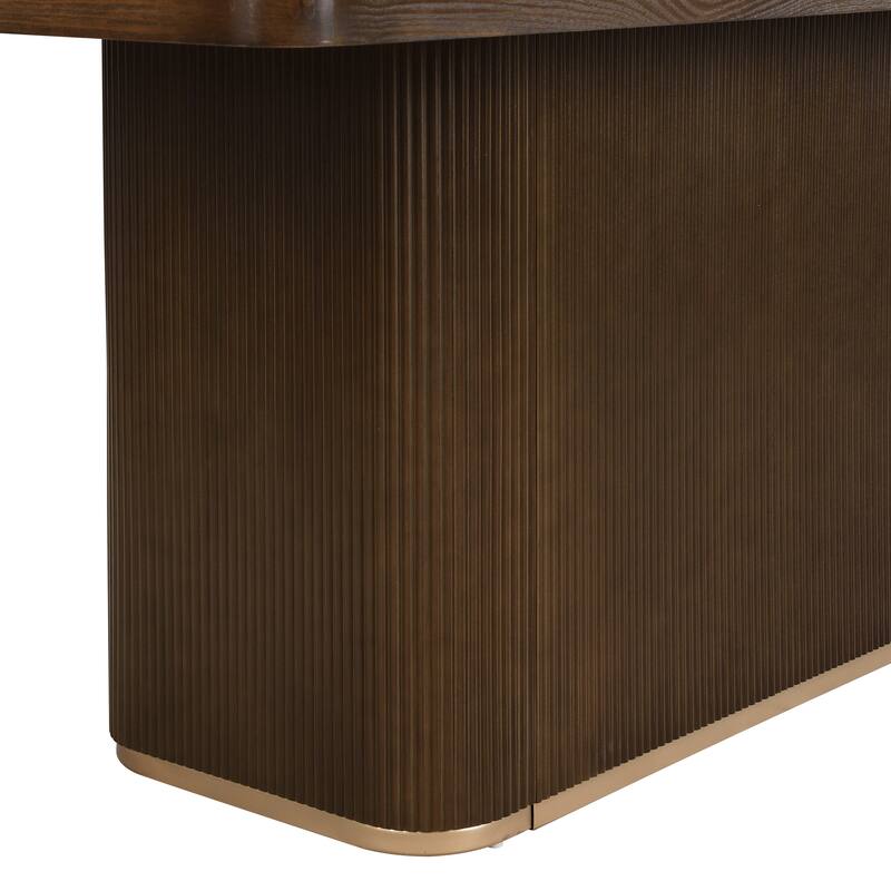 Christopher Knight Home - Melville 7-Piece Upholstered Swivel Dining Set with 84" Rectangular Pillar Base Dining Table