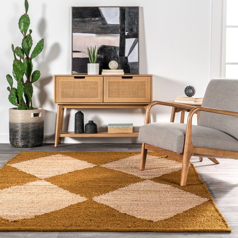 Nuloom Pandora Diamond Jute Area Rug