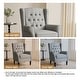 preview thumbnail 31 of 76, Button-Tufted Accent Chair Wingback Armchair - 38"H