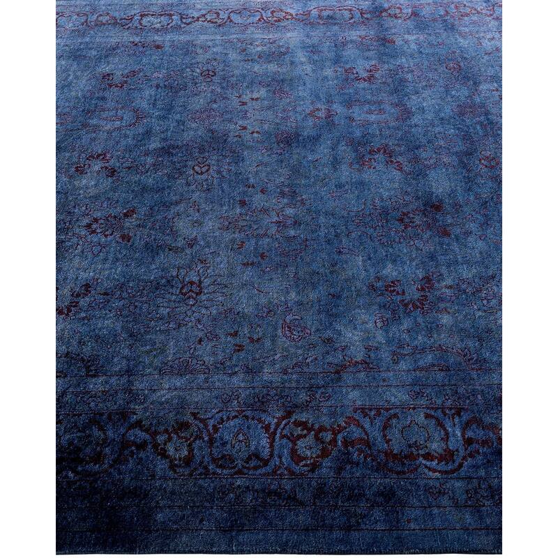 Contemporary Overdyed Wool Hand Knotted Area Rug - 6' 1" x 9' 4"