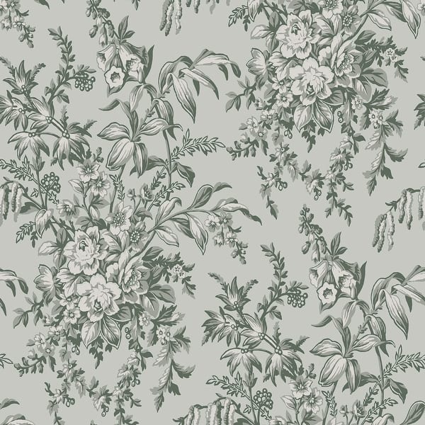slide 2 of 4, Laura Ashley Picardie Sage Wallpaper