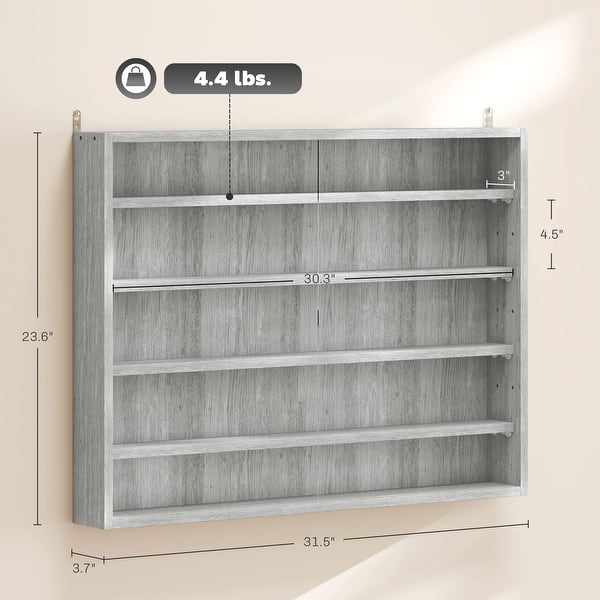 HOMCOM 5-Tier Display Cabinet, Glass Display Case with 2 Doors and Adjustable Shelves