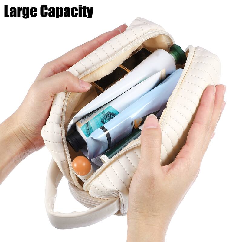 Faux Leather Makeup Bag Make Up Organizer Bag Toiletry Bag for Women