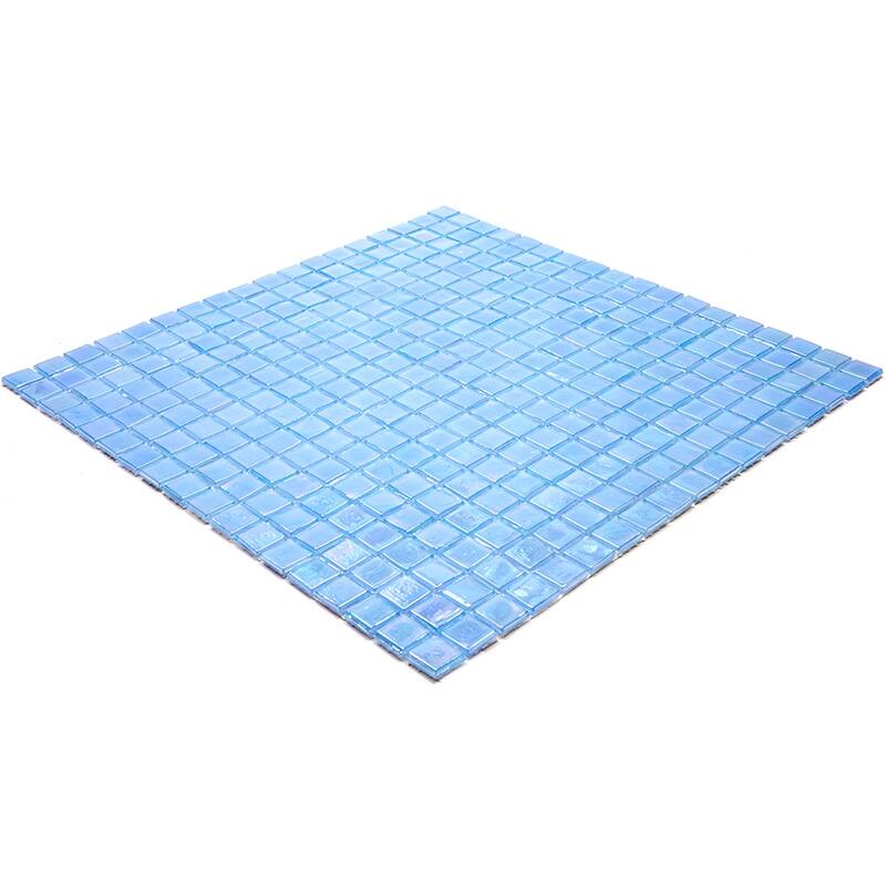 Apollo tile 12" x 12" Skosh Glossy Light Sky Blue Glass Tile (18.69 sq ft/case) - 20 Pack