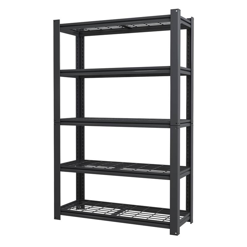 72"H 5-Tier Adjustable Heavy Duty Shelving Metal Mesh Storage Rack-Metal Shelf Organizer for Pantry, Garage, Kitchen
