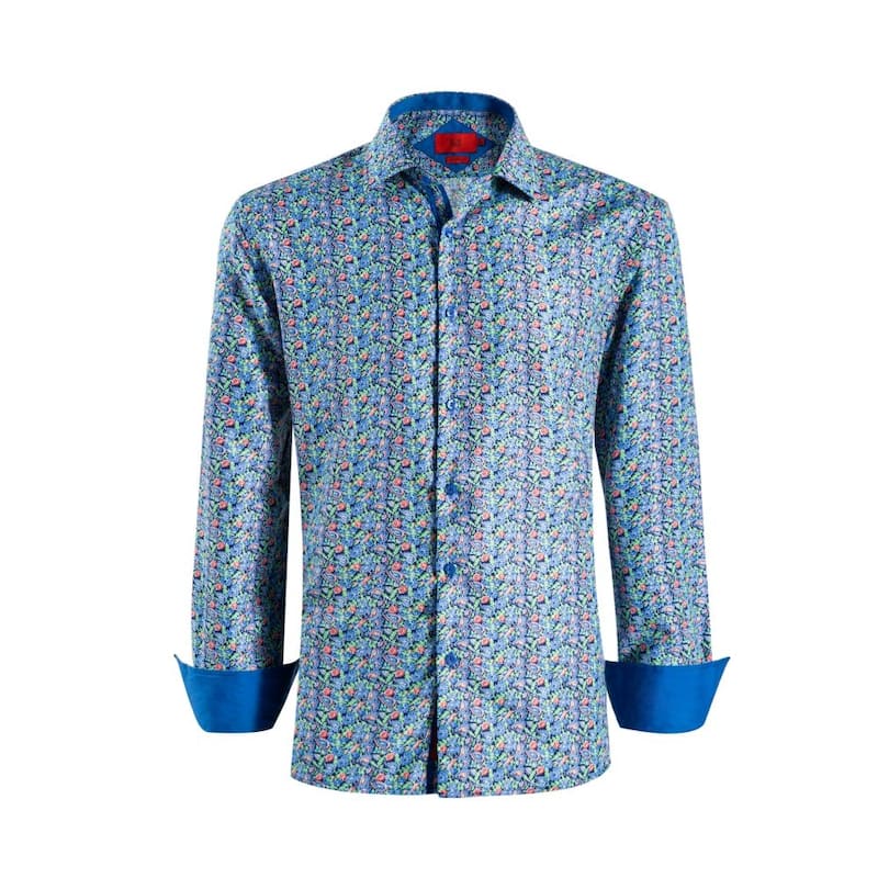 Elie Balleh Boys' Slim Fit Paisley Print Shirt