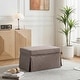 preview thumbnail 133 of 152, Rectangle Chenille Upholstered Storage Ottoman