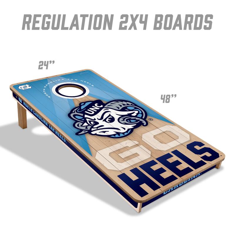 North Carolina Tar Heels NCAA 2x4 Professional Cornhole Board Set