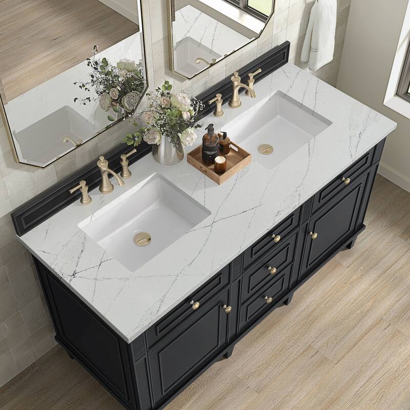 James Martin Vanities 424-V60D-FENC Lorelai 60" Free Standing Double