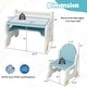 preview thumbnail 9 of 28, Costway Kids Drawing Table & Chair Set for Reading Playing with Pens & - See Details