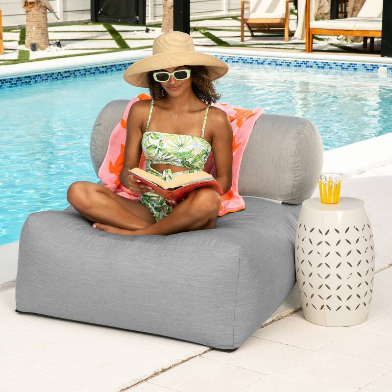 Jaxx Tybee Sunbrella Bean Bag Patio Chair - Slate