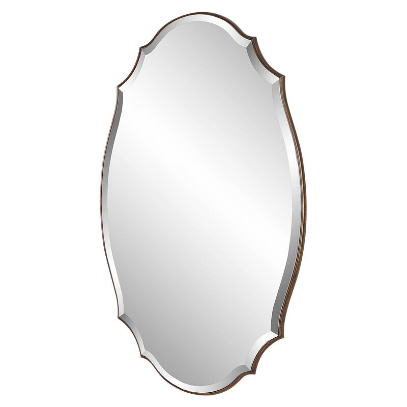 27.85 x 42 in. Brown Novelty Mirror - 27.85" W x 42" H x 0.63" D