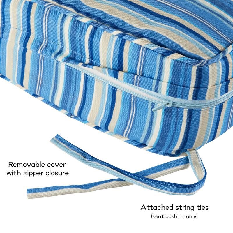 Outdoor 2-Piece Reversible Deep Seat Cushion Set (Cushions Only)