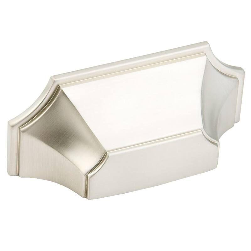 Schaub and Company Empire 3" Center to Center Scalloped Shell - Satin Nickel