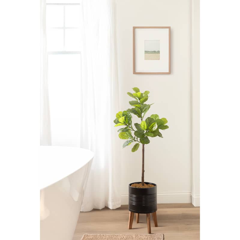 Kate and Laurel Fidmont Faux Fiddle Fig Tree