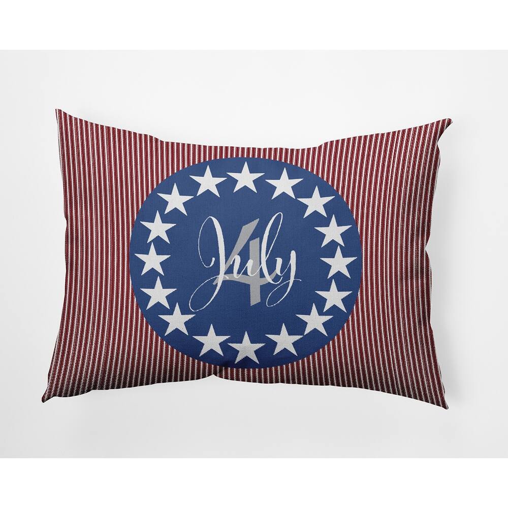 July Four Indoor/Outdoor Throw Pillow