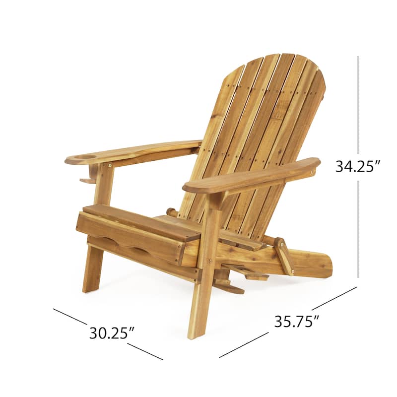 Bellwood Outdoor Acacia Wood Folding Adirondack Chairs (Set of 2) by Christopher Knight Home