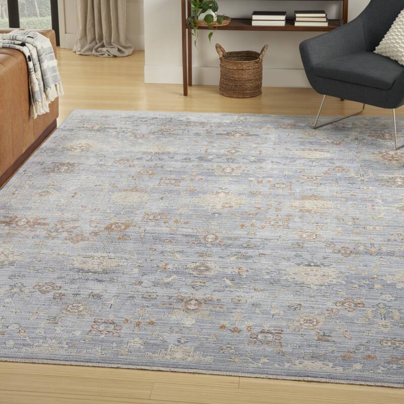 Nilu Power Loomed Distressed with Fringe Area Rug By HomeRoots - 8' x 10'