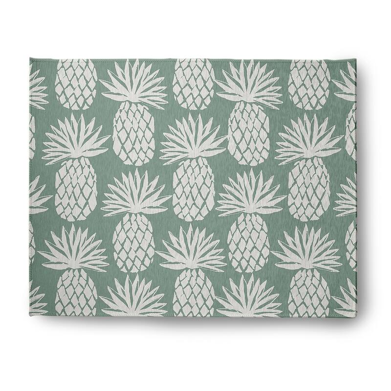 Pineapple Pattern Indoor/Outdoor Rug - Sage - 8' x 10'
