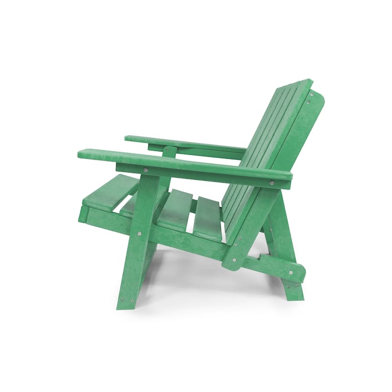 Amalfi Fully Assembled All-Weather Outdoor Folding Modern Adirondack Chair and Table Set - 3-piece