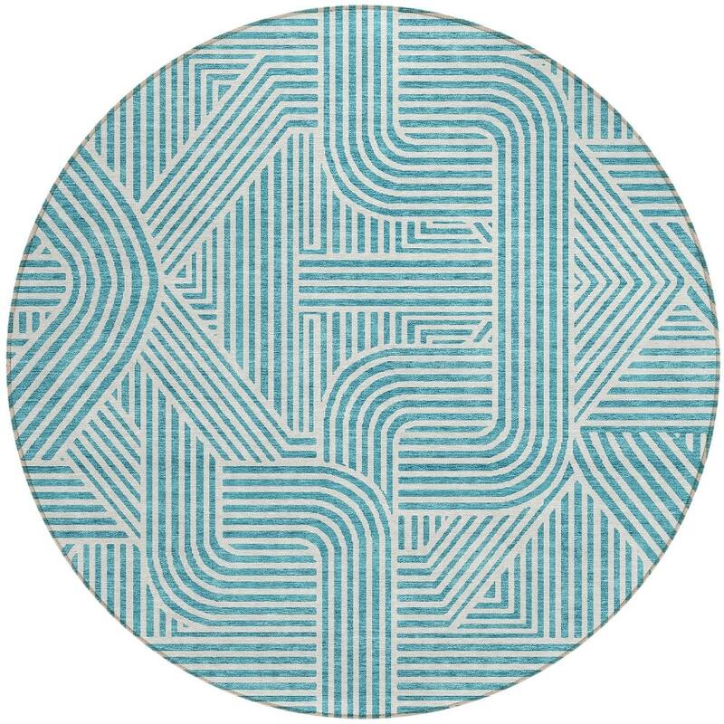 HomeRoots Abstract Transitional Rectangle Outdoor Rug