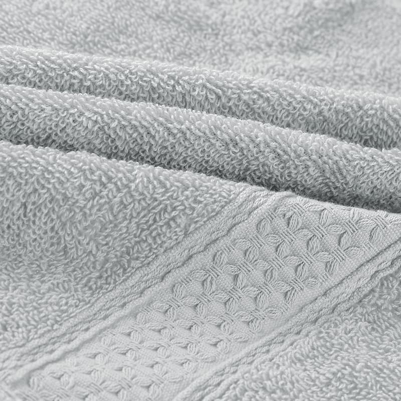 Cotton Dish Clothes, Thick and Absorbent Kitchen Towels, Plain Towels, 13 X13 Inches - Light Gray