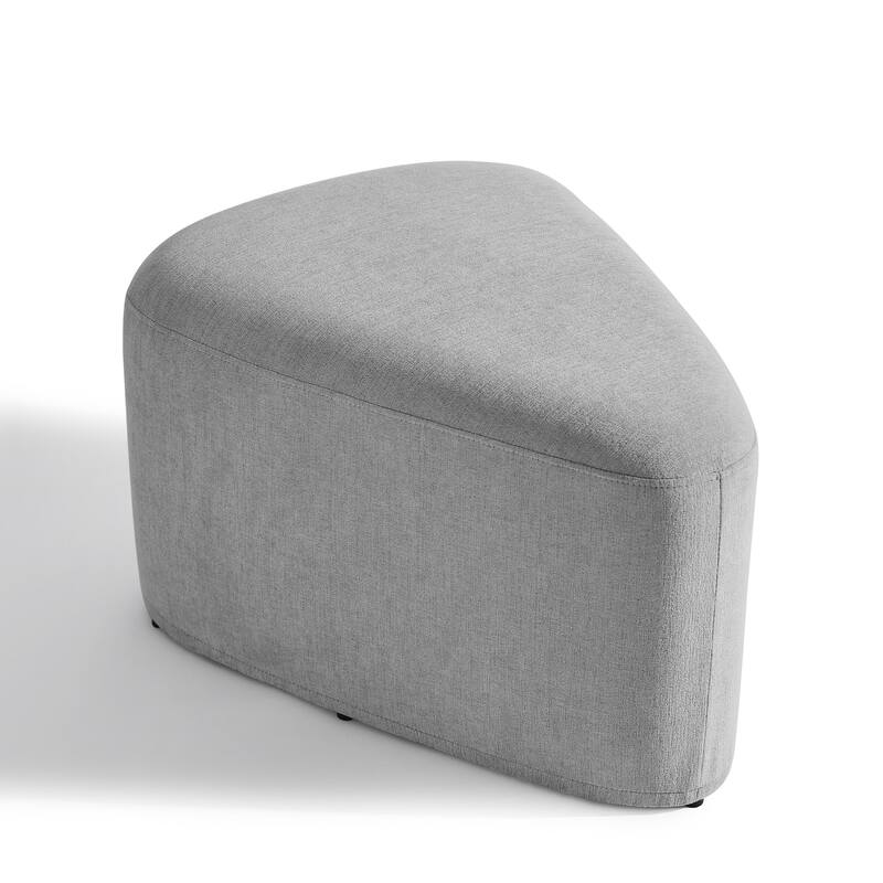 Modern Triangular Upholstered Accent Ottoman