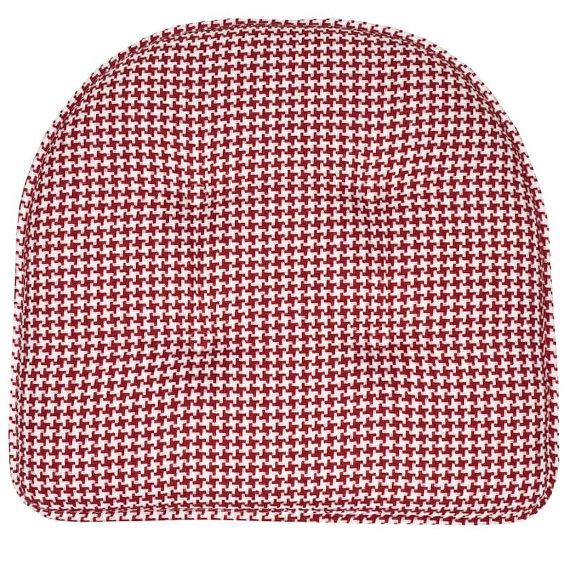 Houndstooth U-Shaped 16" x 17" Memory Foam Chair Pad