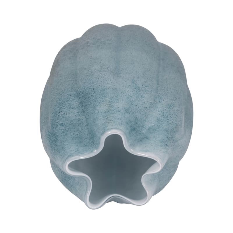 Sagebrook Home Glass Sea Urchin Vase, Blue, Bud